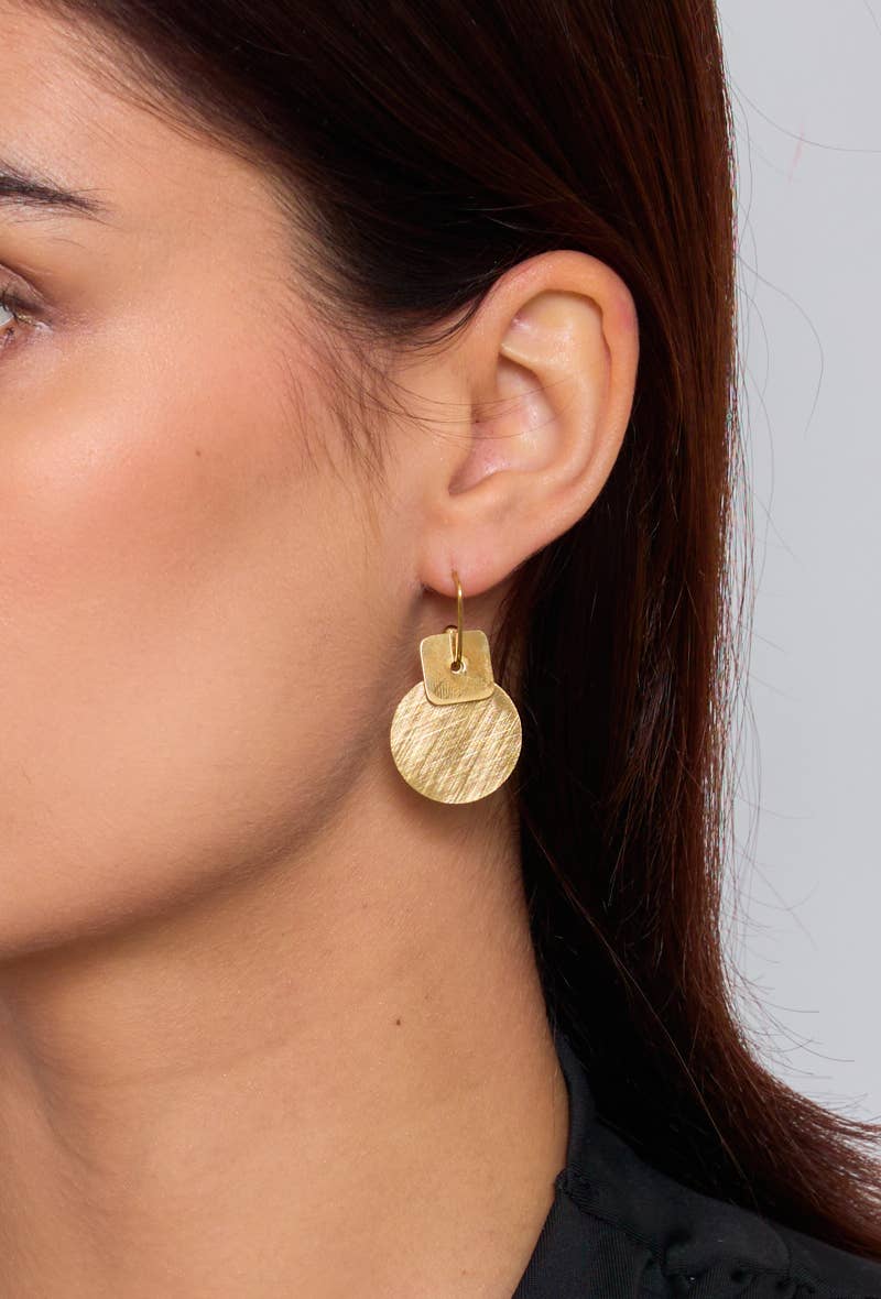 Boucles d'oreilles pendantes en acier inoxydable: Or