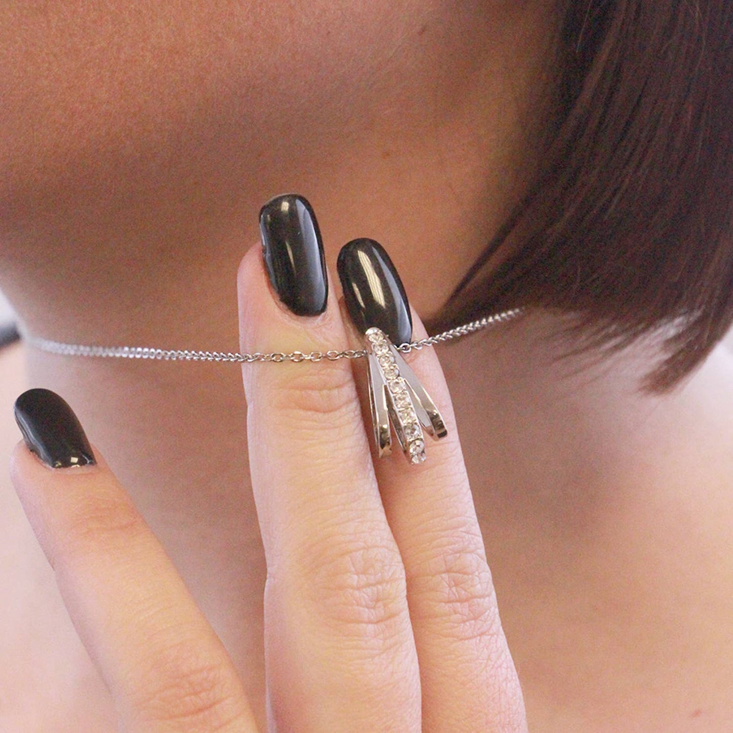 Aurielle ketting - zilver en kristal