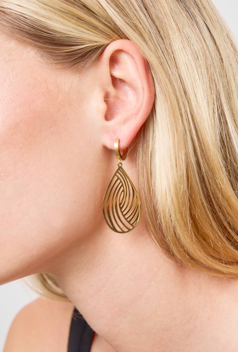 Boucles D'Oreilles Pendantes En Acier Inoxydable