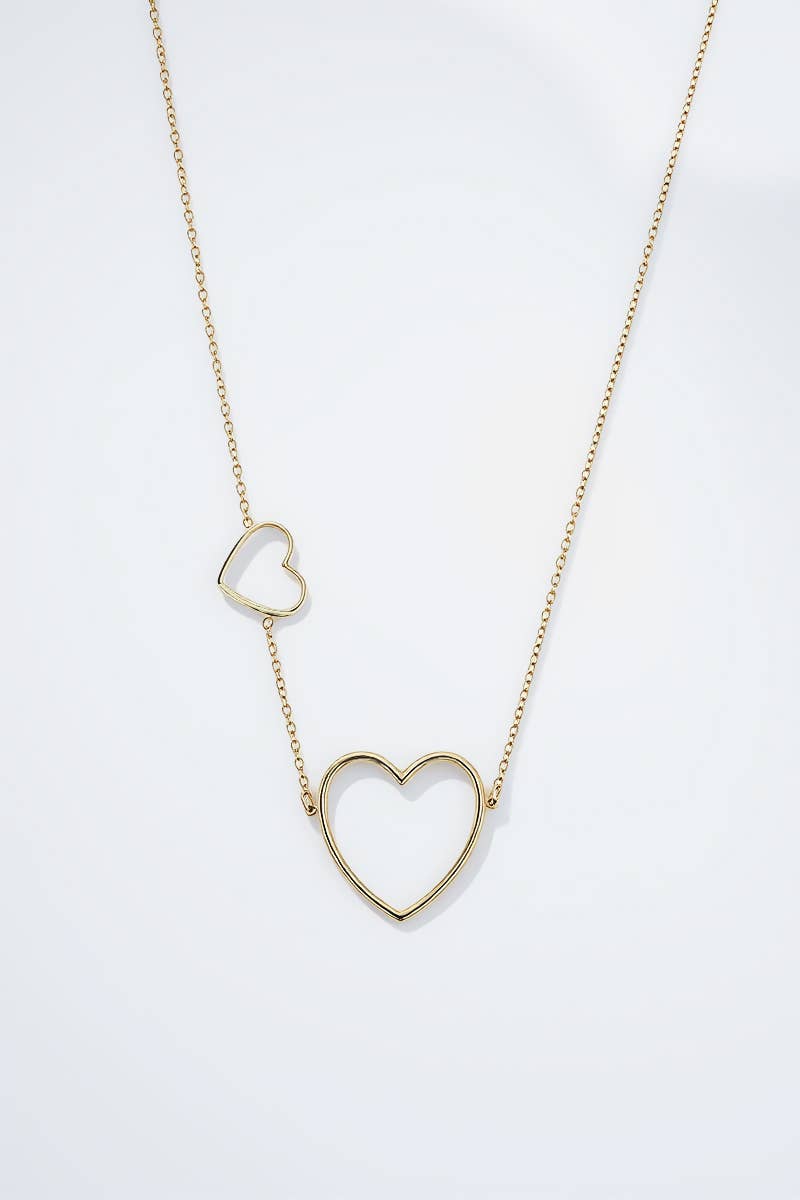Colliers double cœur : Or