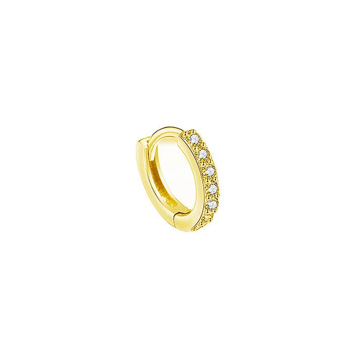 Boucles d’oreilles Cliquet en diamant - Doré
