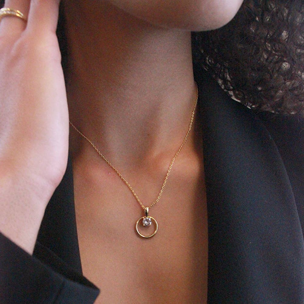 Pendentifs Mia - Doré et Cristal