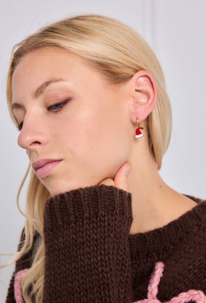 Boucles d'oreilles Noël: doré