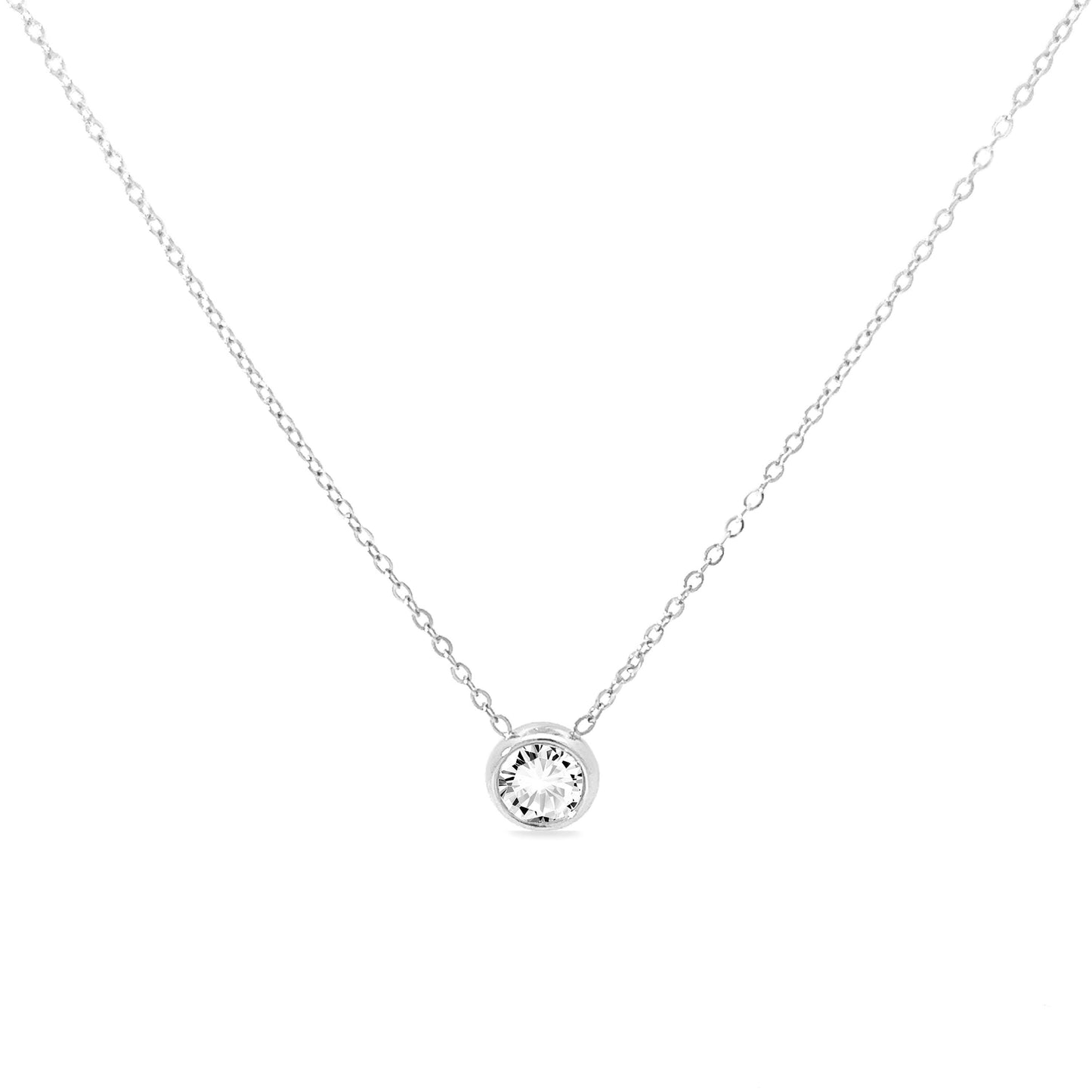 Collier Solitaire lumineux: Argenté