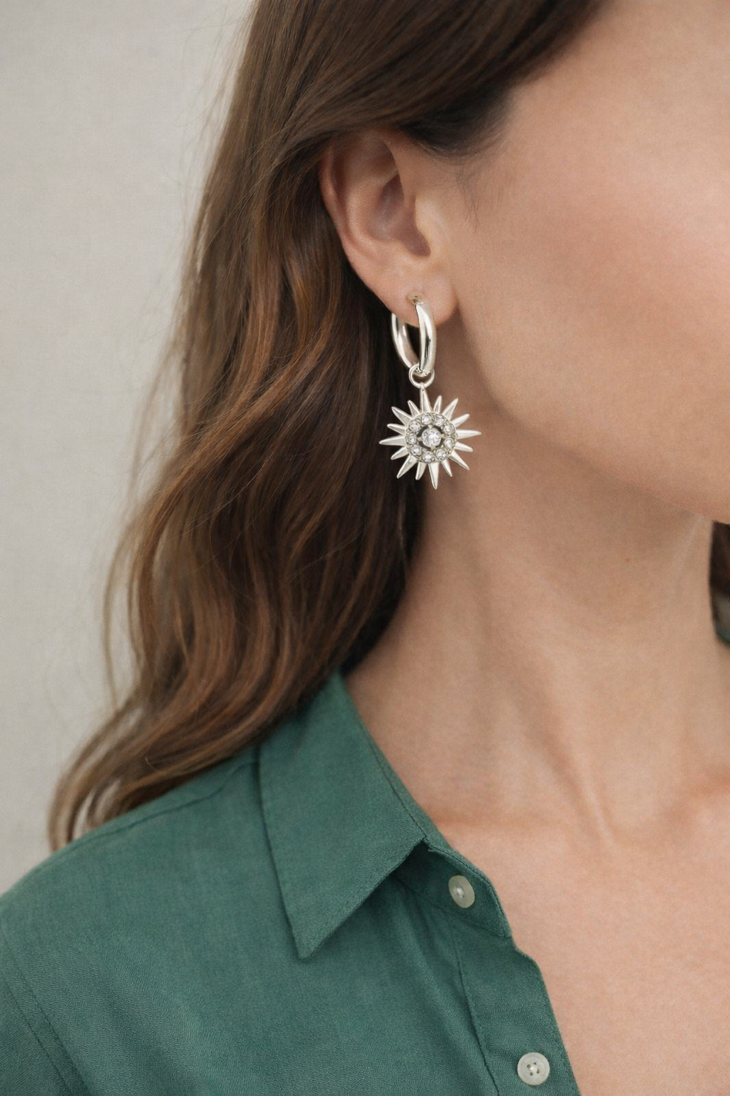 Boucles d'oreilles argentées