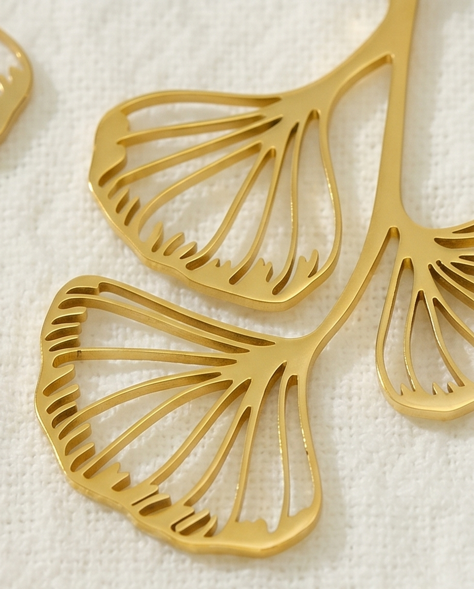 ✨ Boucles Ginkgo – L’élégance naturelle ✨
