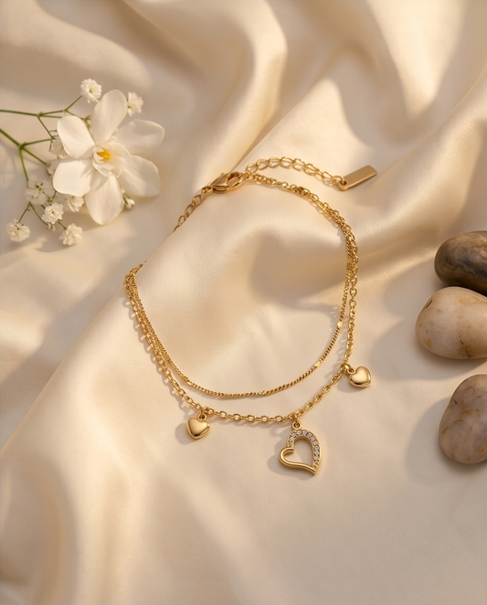 Bracelet Lovely Doré & Argenté en Acier Inoxydable ✨🤍