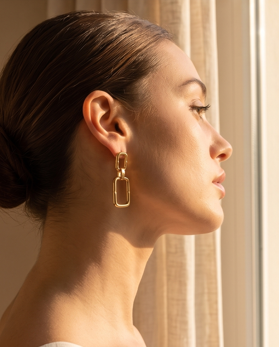 Boucles d’oreilles Louka pendantes – Élégance en mouvement