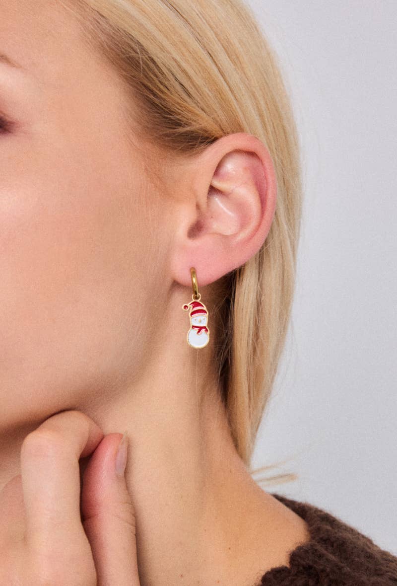 Kerst oorbellen: goud