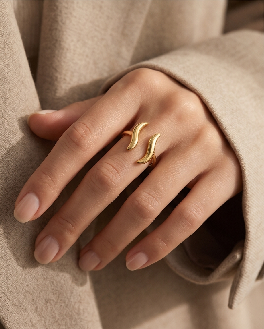 Golden Zora Stainless Steel Ring ✨💍