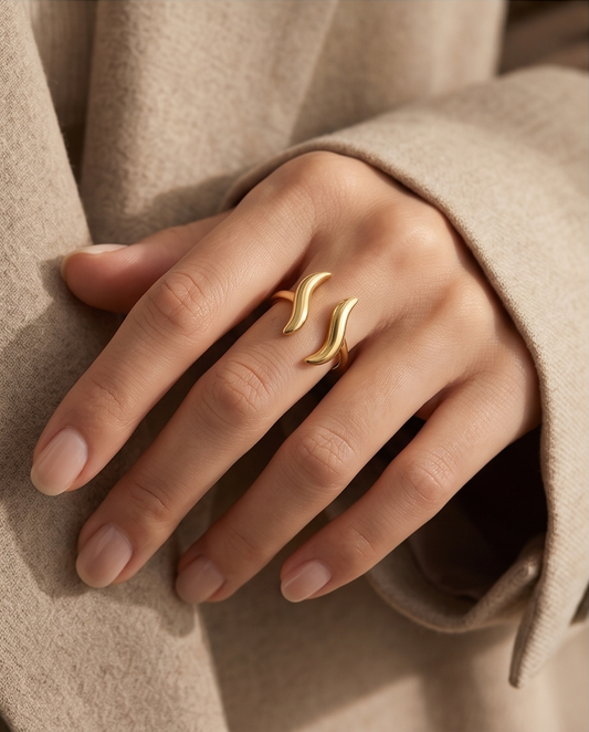Golden Zora Stainless Steel Ring ✨💍
