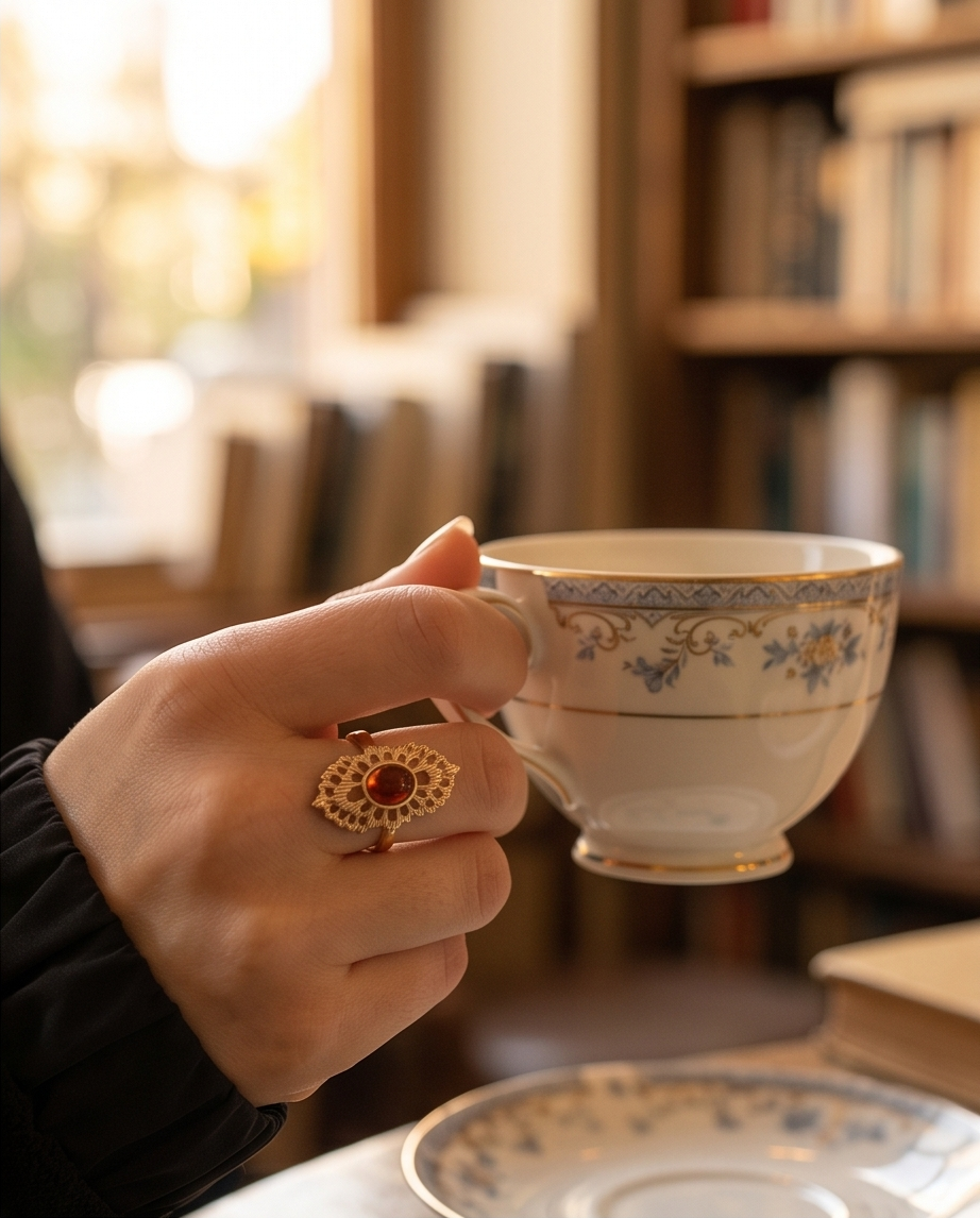 Gouden Kira-ring van roestvrij staal – Minimalistische elegantie
