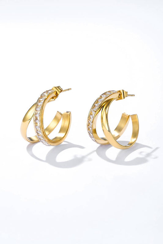 Boucles d'oreilles Ally: Doré