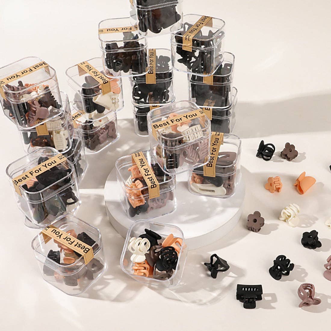 Beau - Coffret de petites pinces à cheveux mignonnes: RECTANGLE / 10