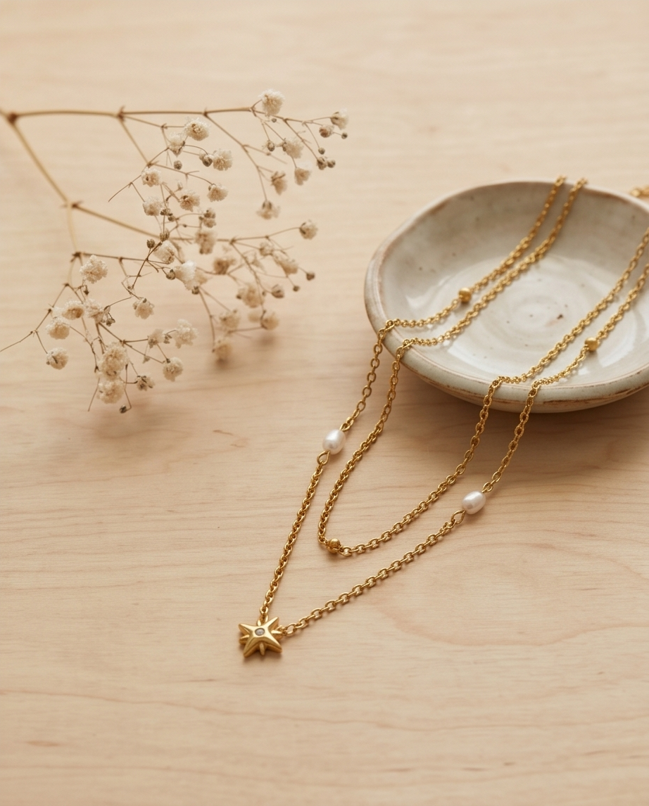 Stainless Steel Pearl Necklace – Glow Clean