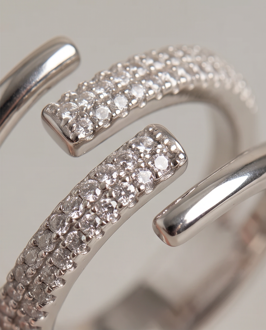 Bague Popy en acier inoxydable – Doré ou Argenté