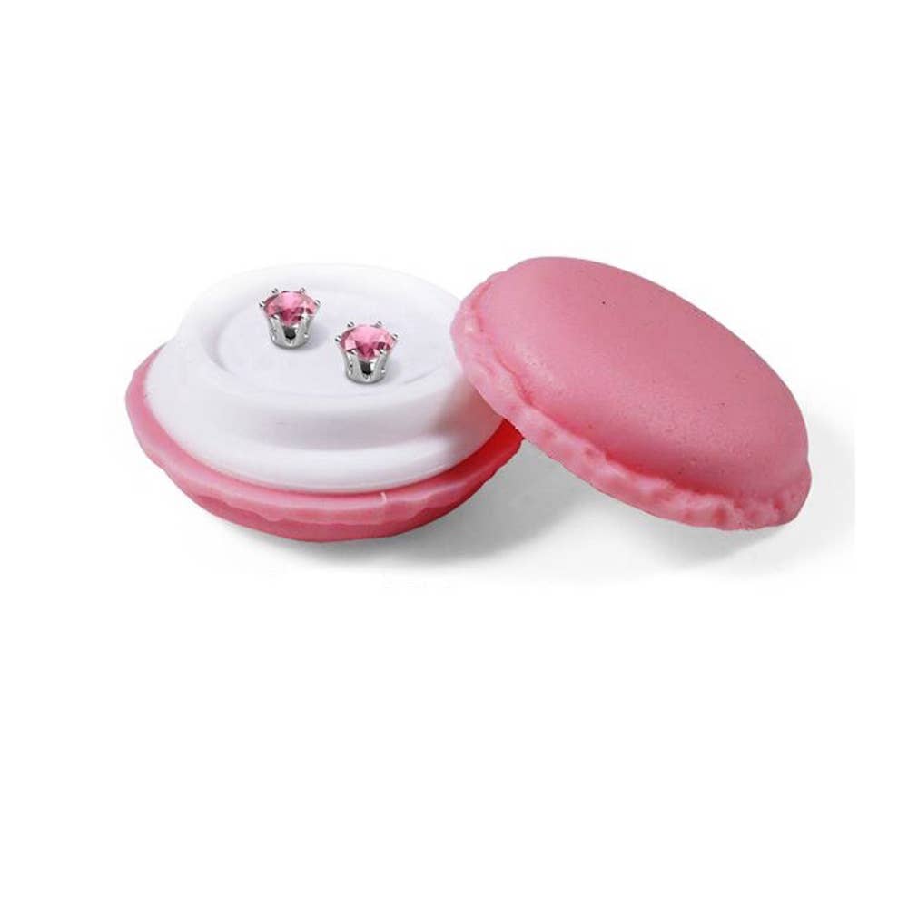 Oorbellen - zilver en roze
