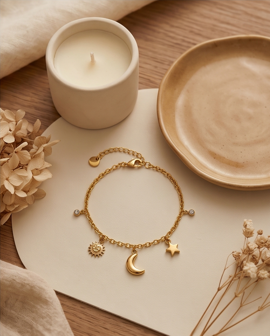Bracelets Celeste doré acier inoxydable