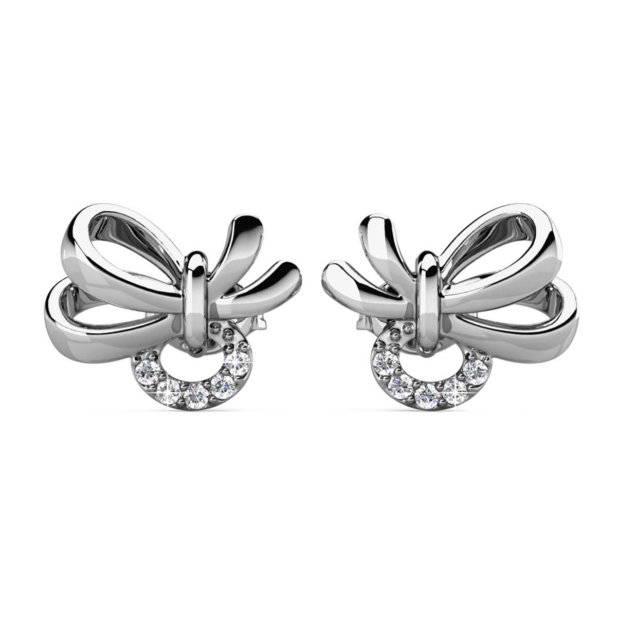 Boucles d'oreilles Posie - Argenté et Cristal