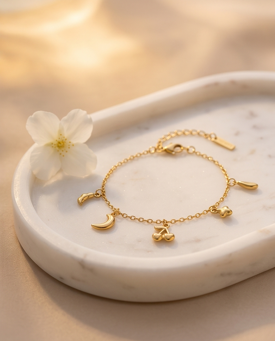 Gouden Hemelse Roestvrijstalen Armband ✨🌙