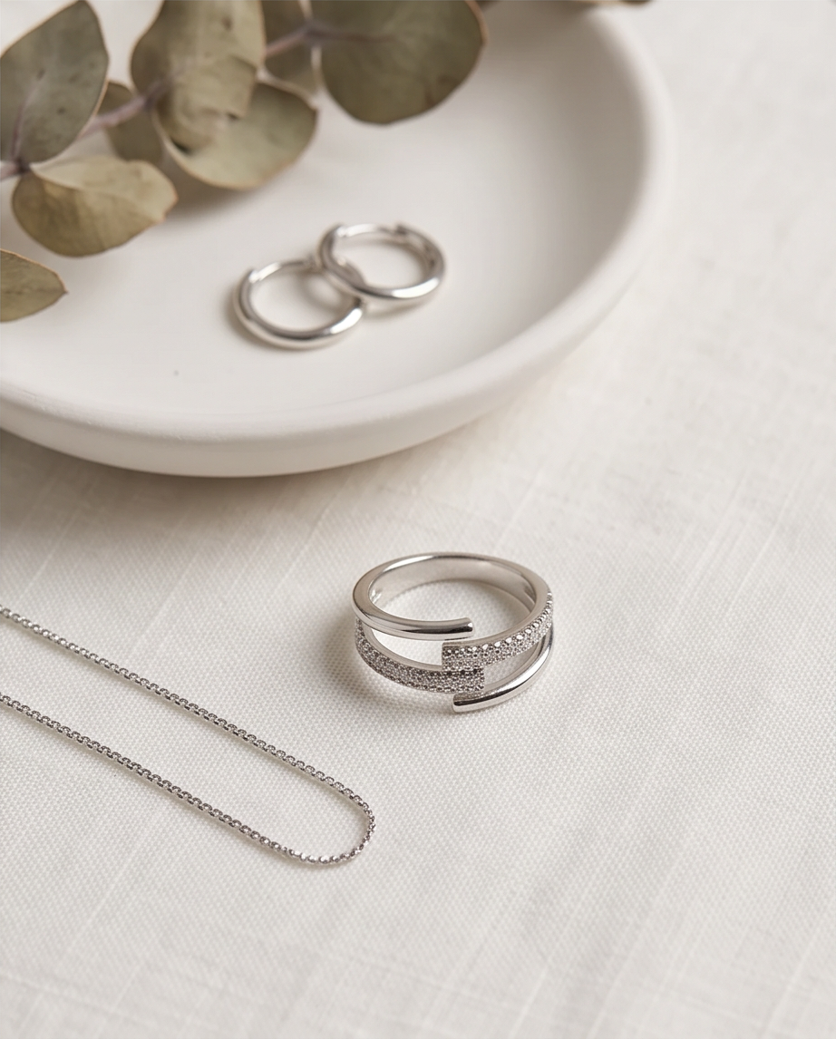 Bague Popy en acier inoxydable – Doré ou Argenté