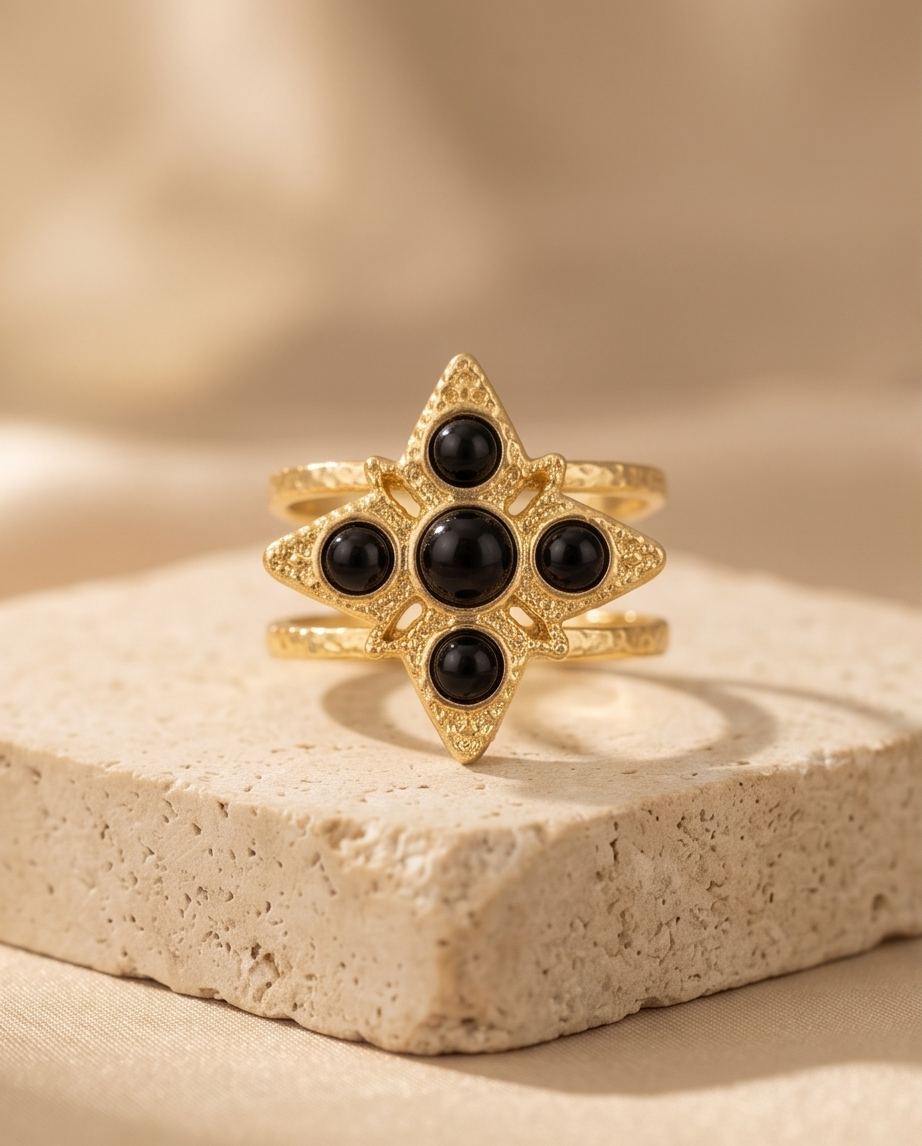 Bague Étoile - Black Moon
