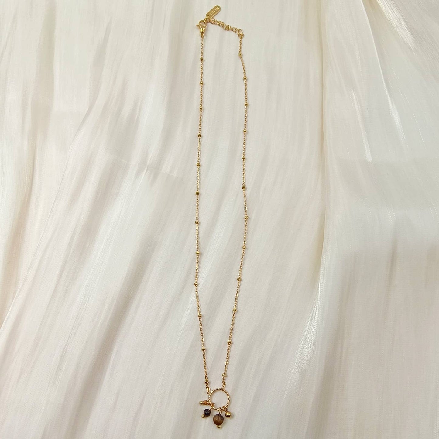 Collier chaîne simple - Naomi: Oeil de tigre