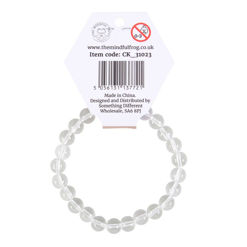 Bracelet en quartz transparent Crown Chakra avec pierres précieuses