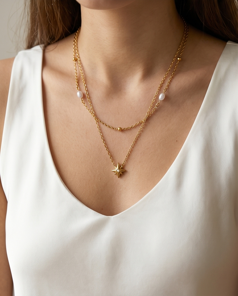 Stainless Steel Pearl Necklace – Glow Clean