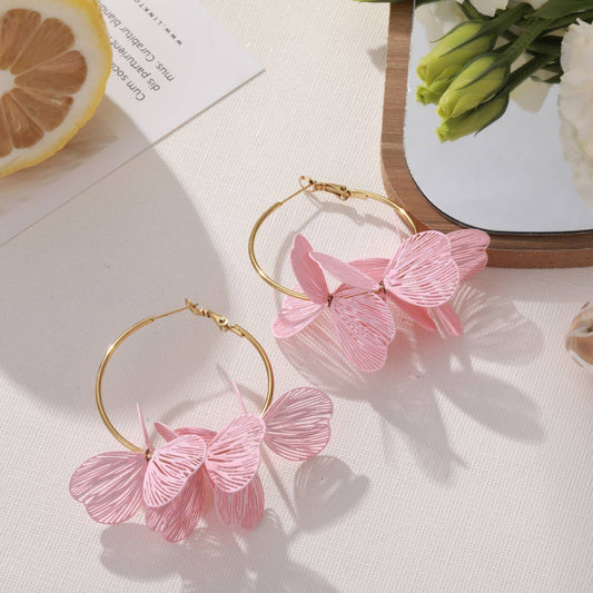 Boucles d'oreilles - Mélodie: Rose