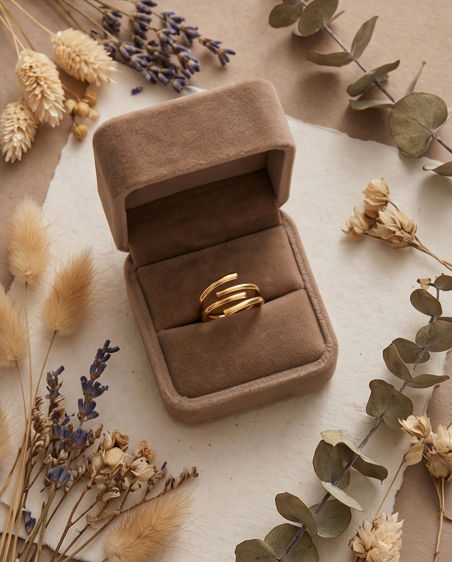 Bague Alba Dorée en Acier Inoxydable ✨💛