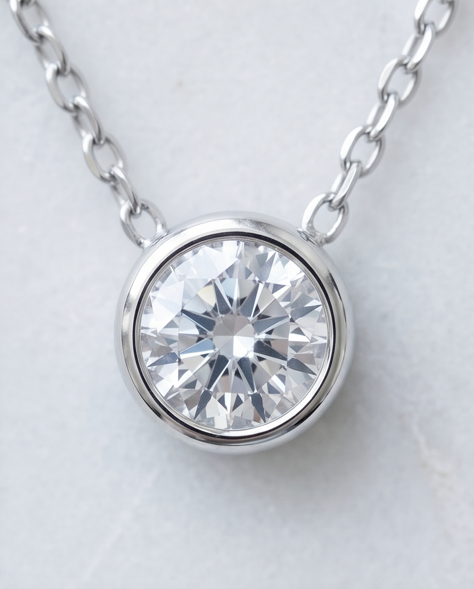 Silver Luminous Point Necklace ✨🩶
