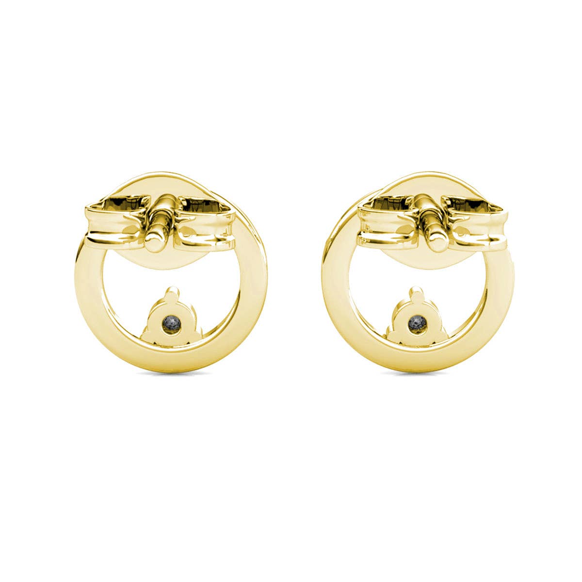 Boucles d'oreilles Clarine - Doré et Cristal