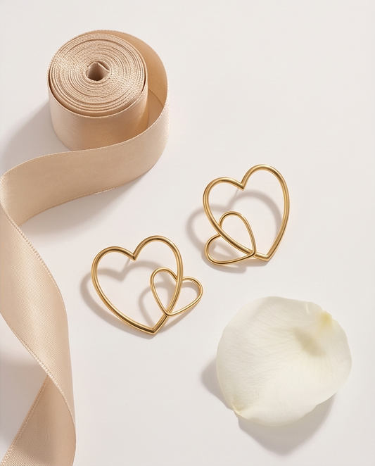 Boucles d’oreilles double cœur – Love x2