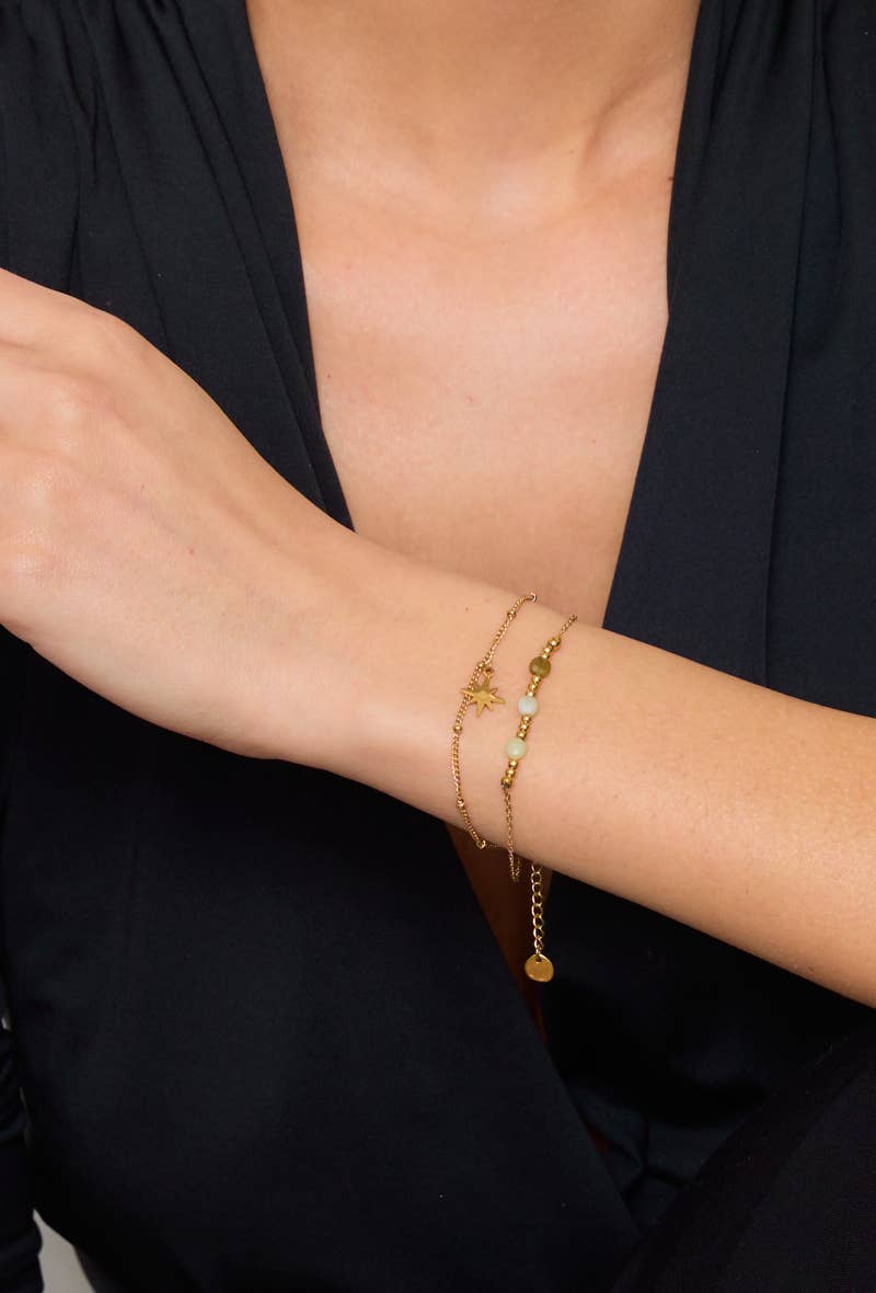 Bracelet étoile en acier inoxydable : Or