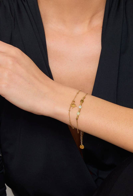 Bracelet étoile en acier inoxydable : Or