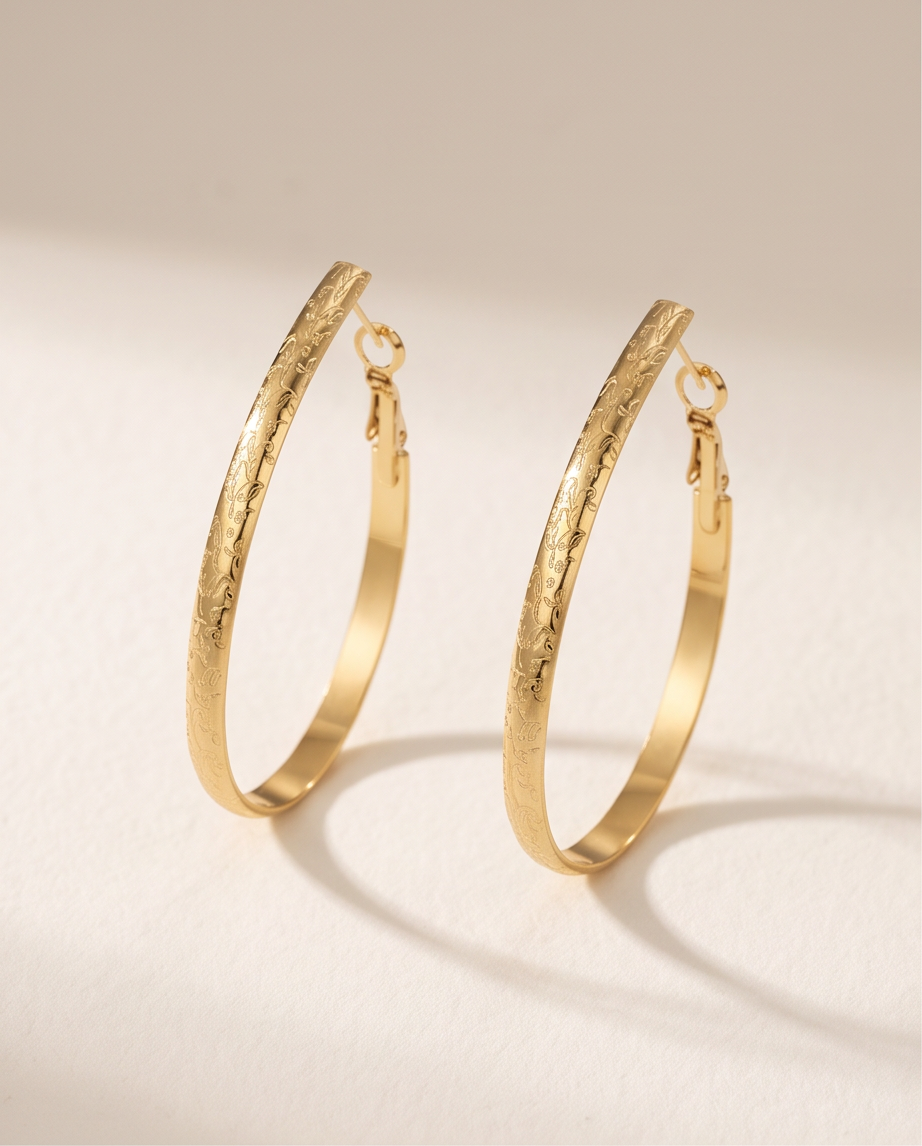 Boucles d'oreilles Aurore doré  Acier inoxydable