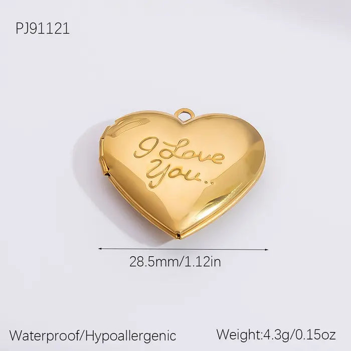 Pendentif I Love you doré