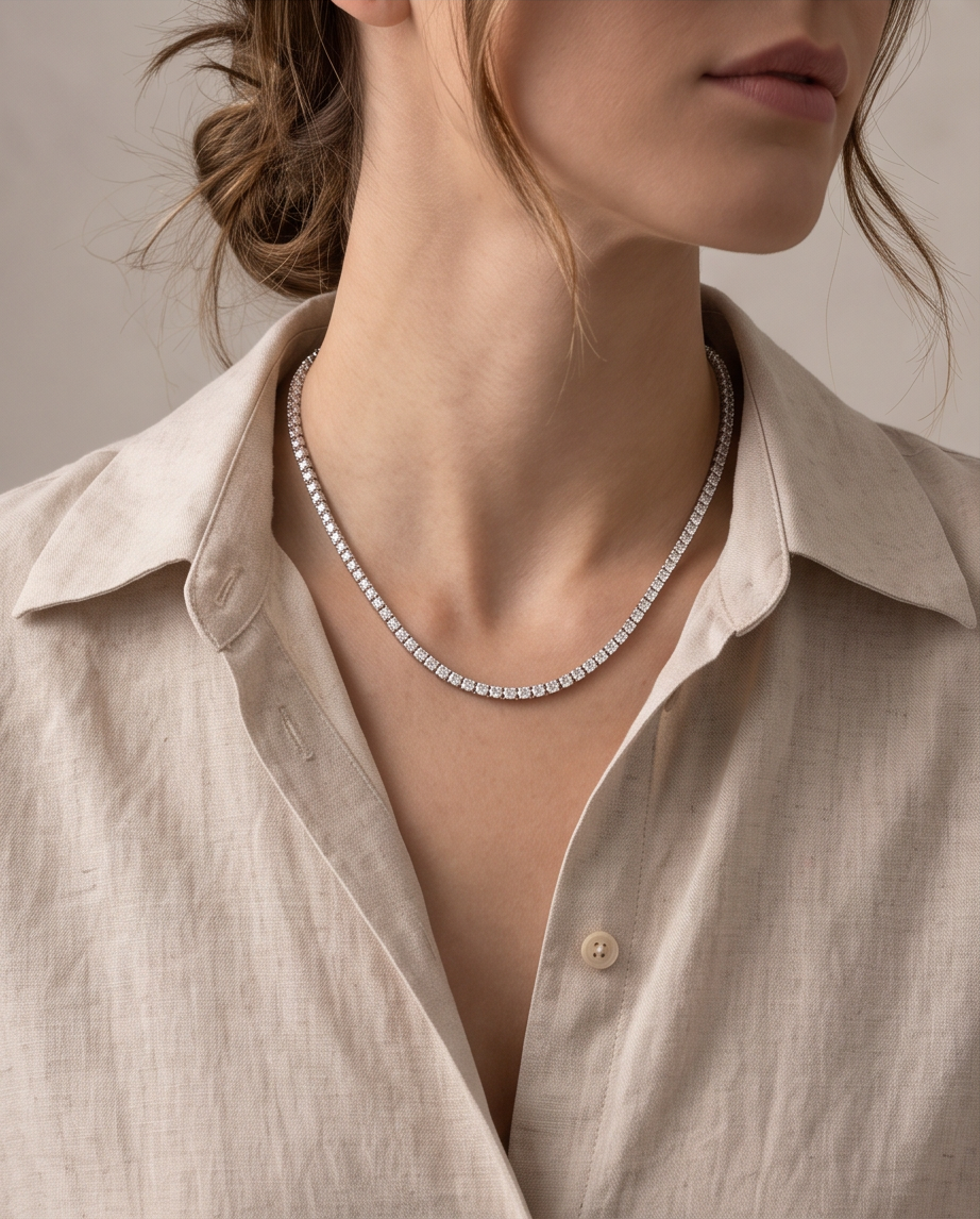 Stainless Steel Éclat Necklace – Gold or Silver