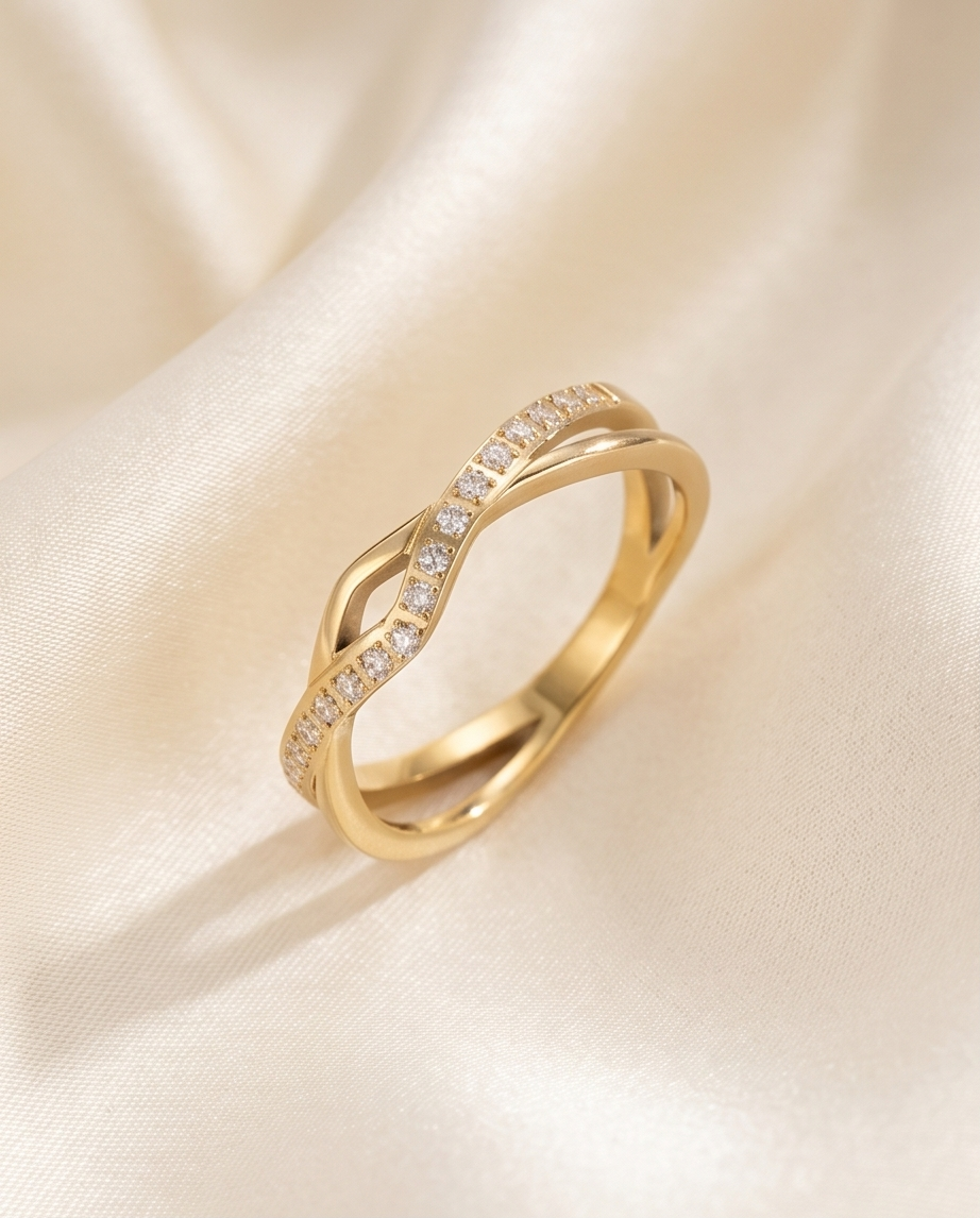 Bague Ally – acier inoxydable (taille 52)