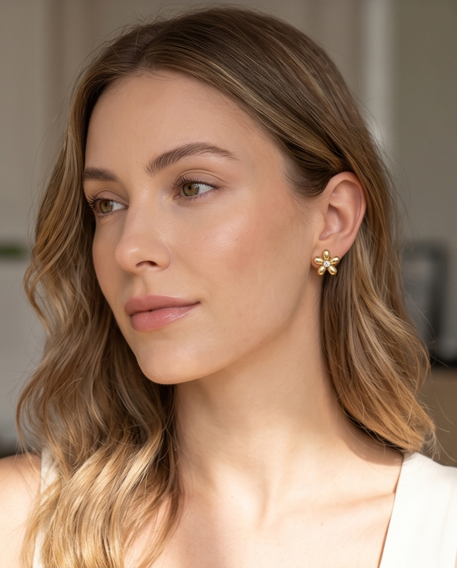 Boucles d’oreilles Flower – Élégance facile au quotidien