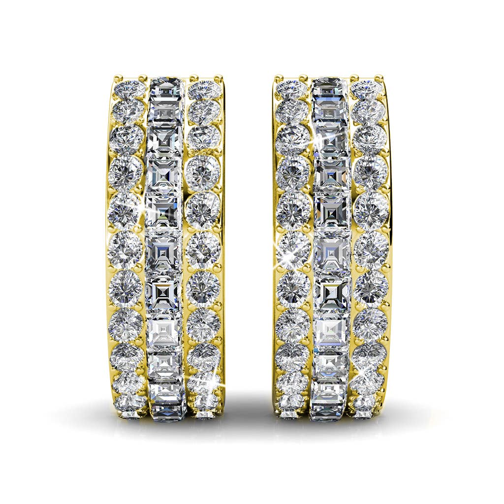 Boucles d'oreilles Olena - Or et Cristal