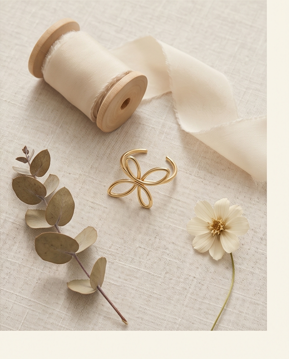Flower Ring – adjustable stainless steel