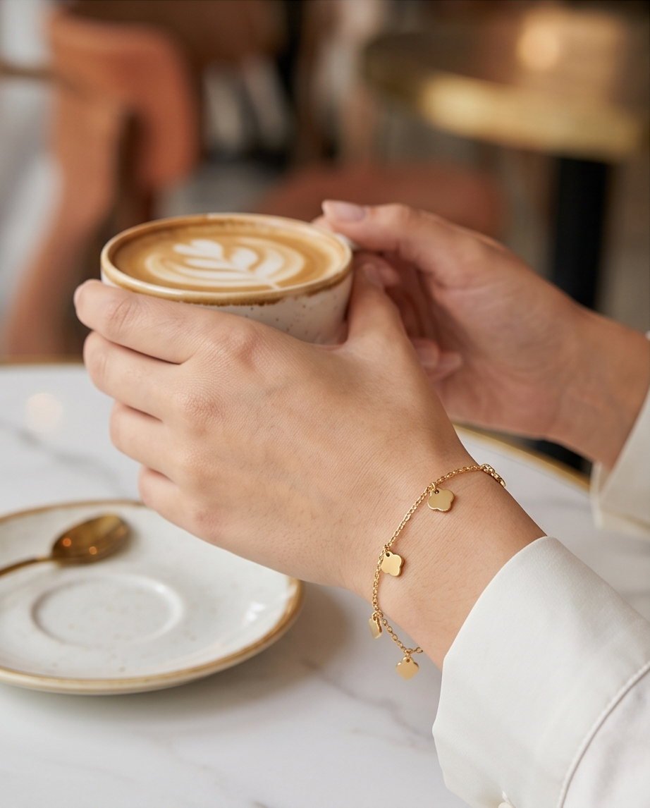 Dounia Armband goudkleurig roestvrij staal 💛