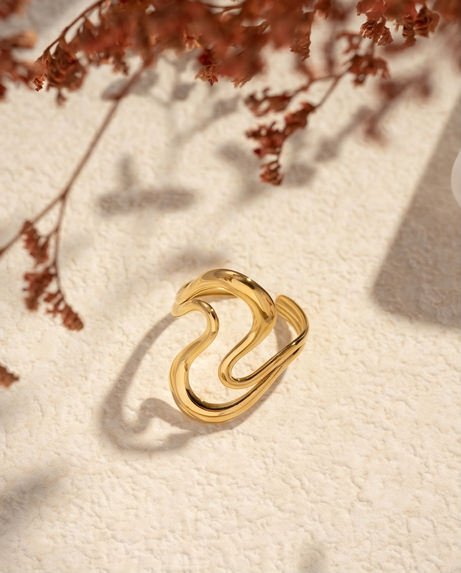 Vergulde ring Sélène ✨