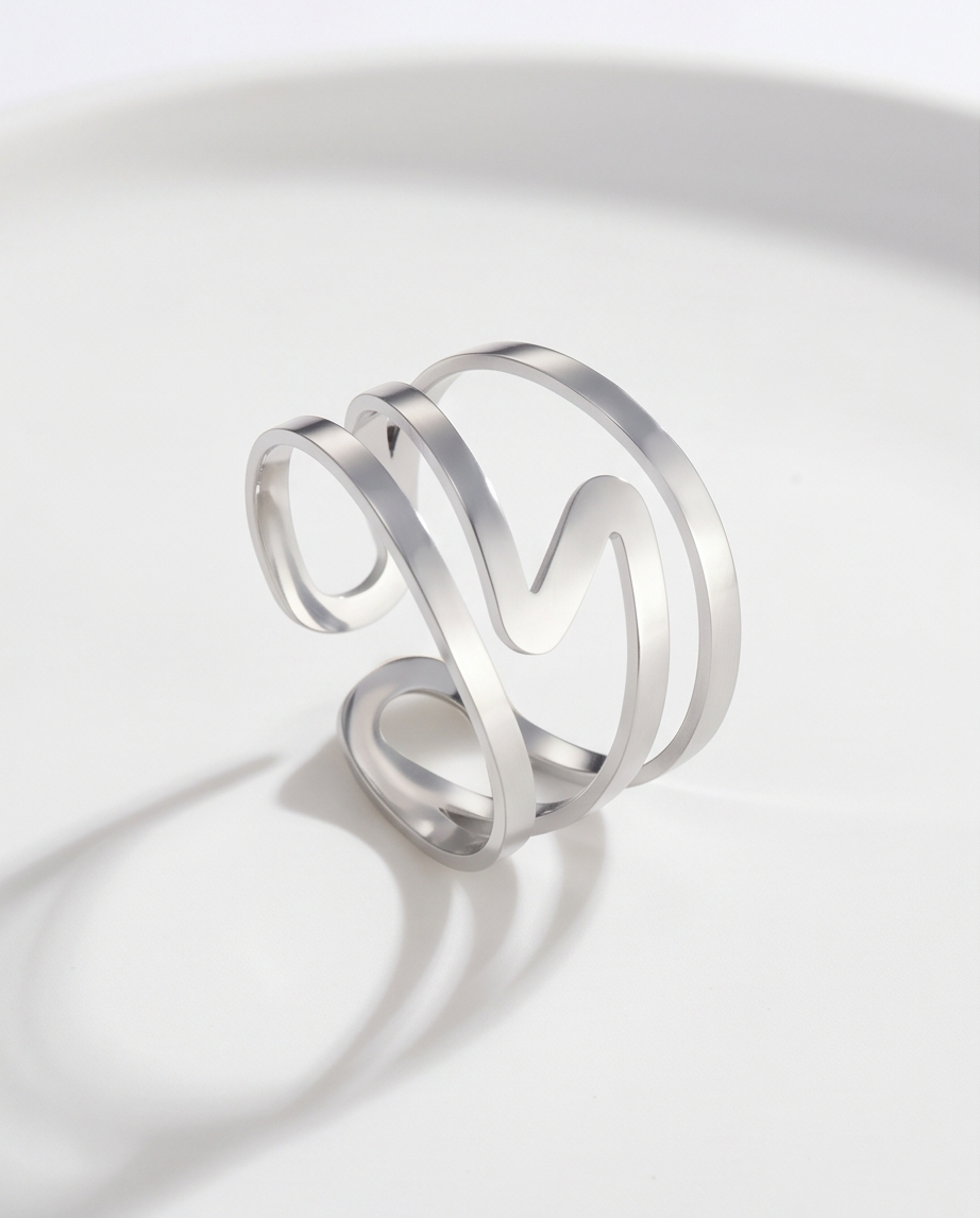 June ring – silver stainless steel