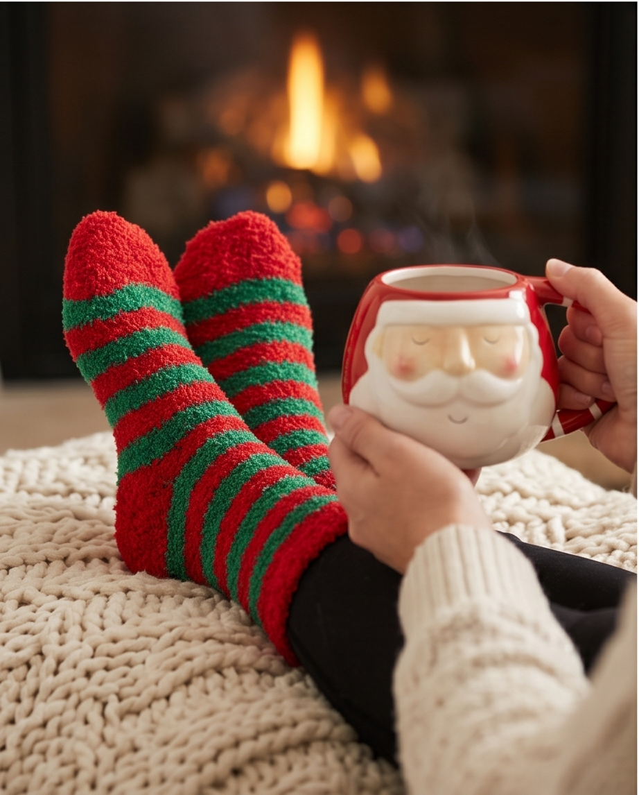 Kerstmok en sokken set