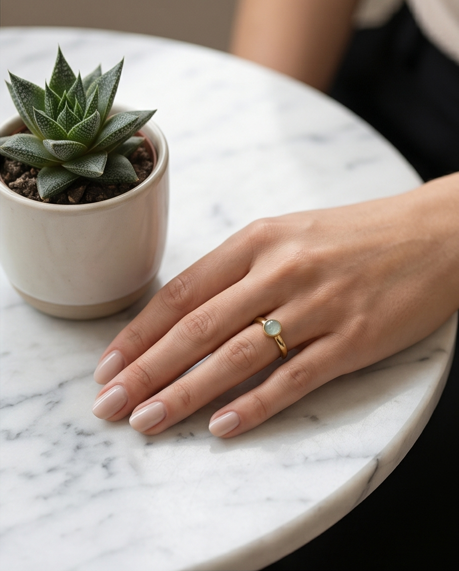 Round Mother-of-Pearl Ring – The glow & summer vibes jewel ✨