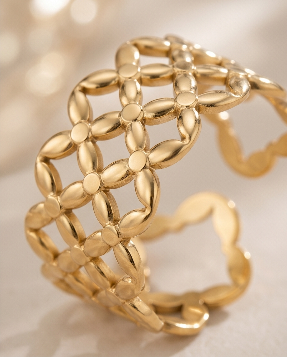 Bague Choupi Dorée en Acier Inoxydable 💛✨