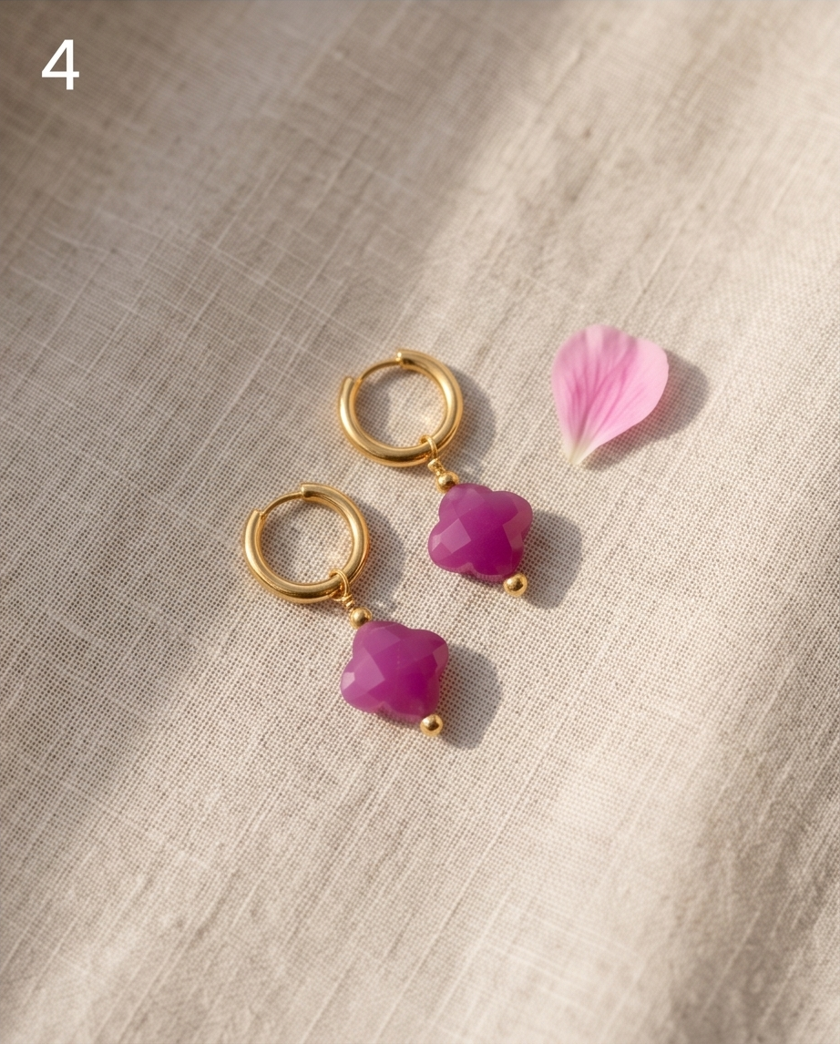Clover earrings - good luck charm